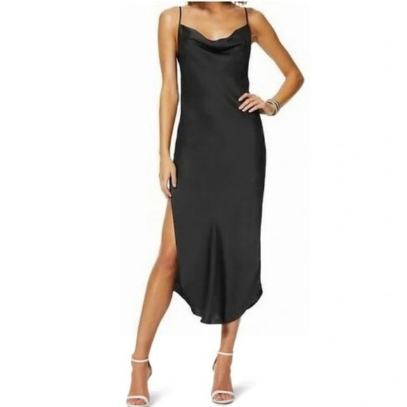 Ramy Brook Dresses & Skirts - Ramy Brook Rome Cowl-Neck Slip Dress Black Size 0